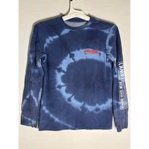 Airwalk Mens Tie Dye Long Sleeve Skate T-Shirt‎ Blue Genuine Skate Wear Medium